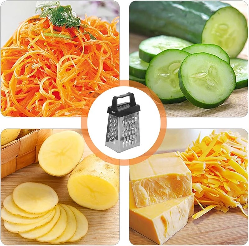 3Pcs Stainless Steel Kitchen Grater Set Multi Functional Vegetable Slicer For Potato Carrot - Image 5